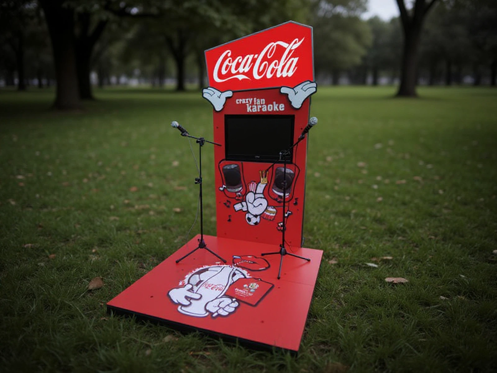 Display for karaoke Coca-Cola