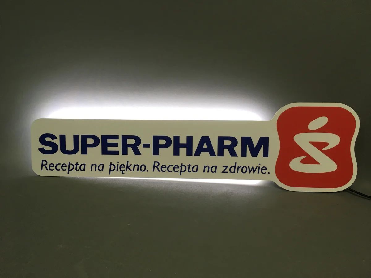 Illuminated lightbox chain drugstore premium — frosted acrylic with vinyl
