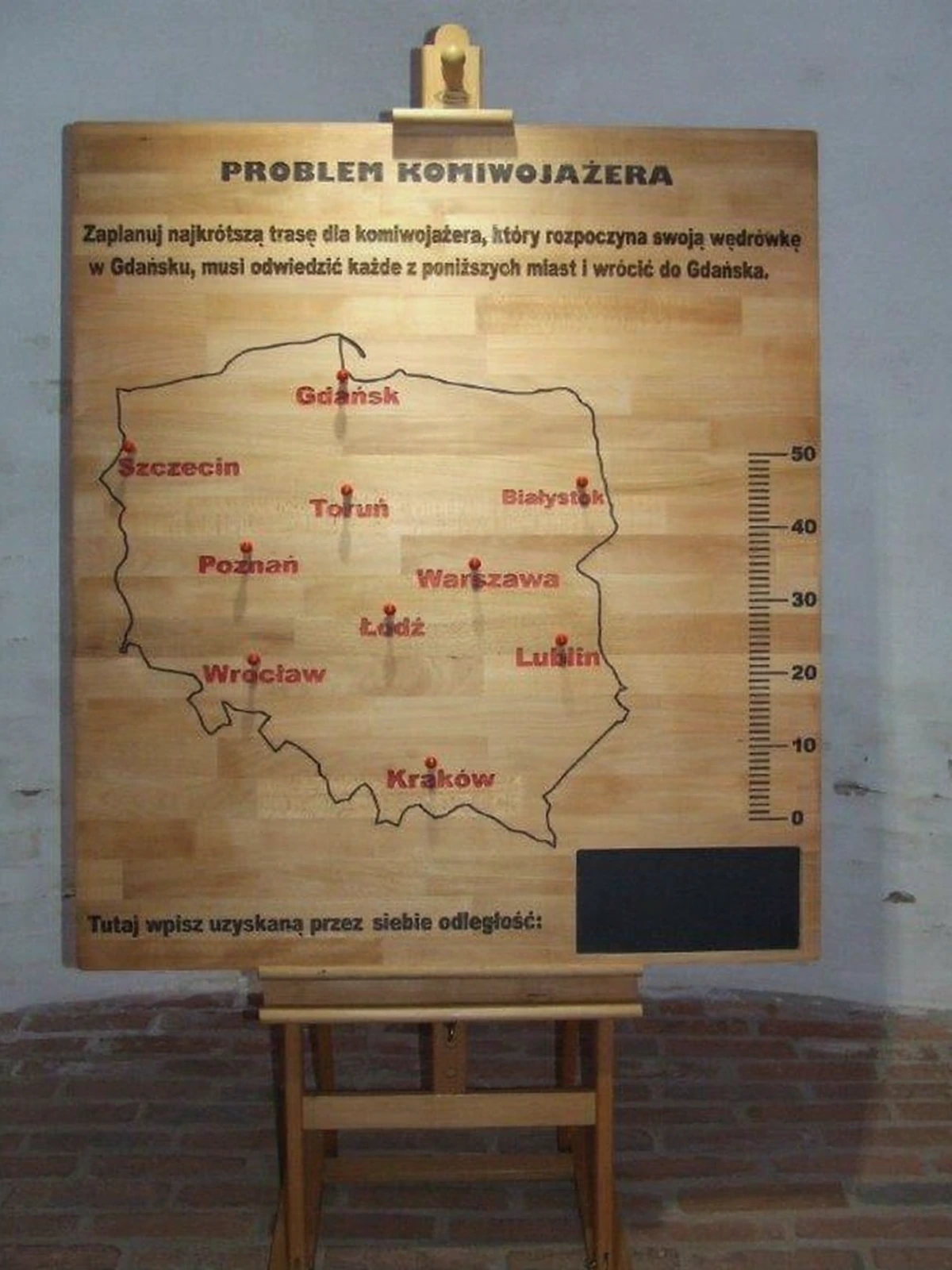 Engraved wooden board for Hewelianum Gdansk