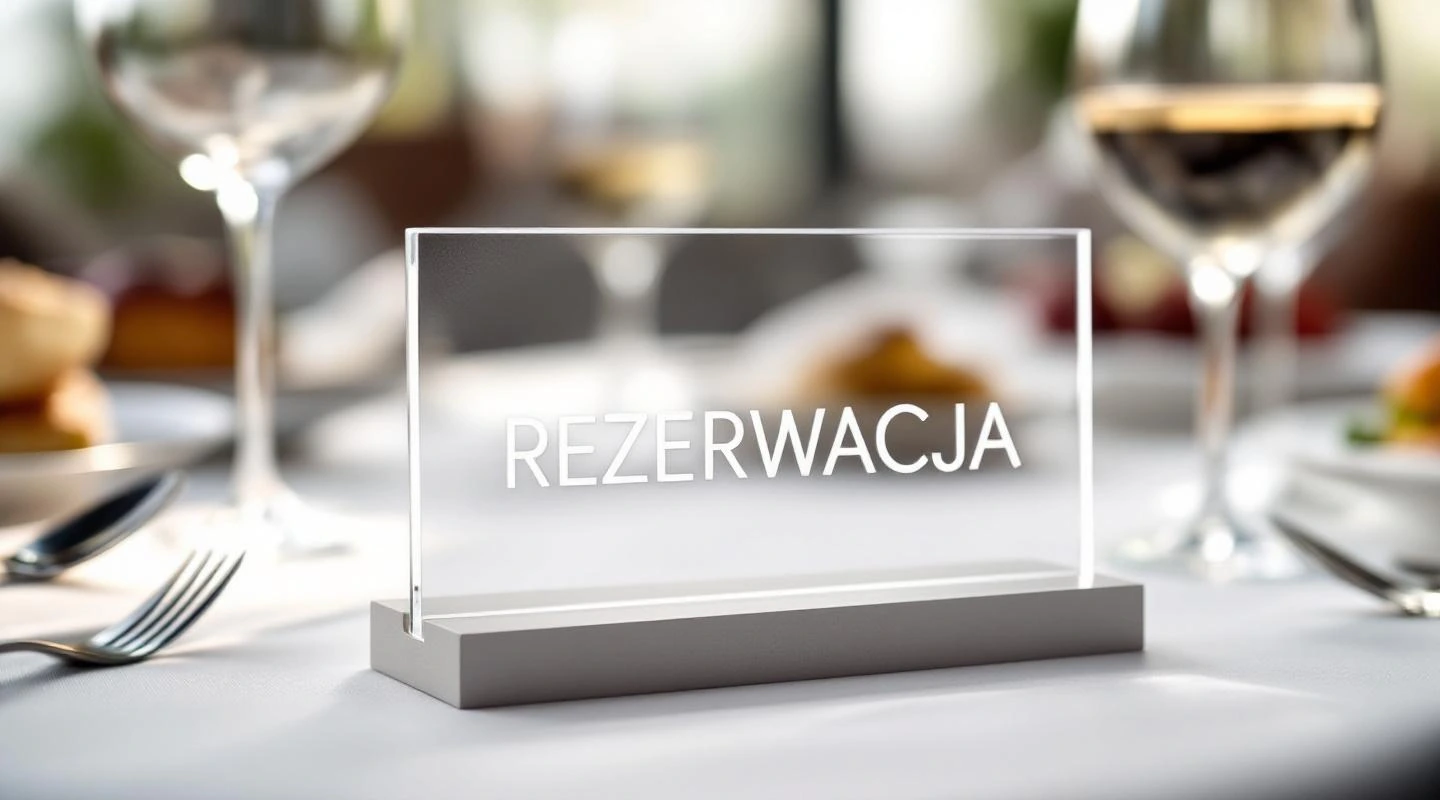 Tabliczka rezerwacji stolika for the industry Restauracja / hotel — solution from acrylic