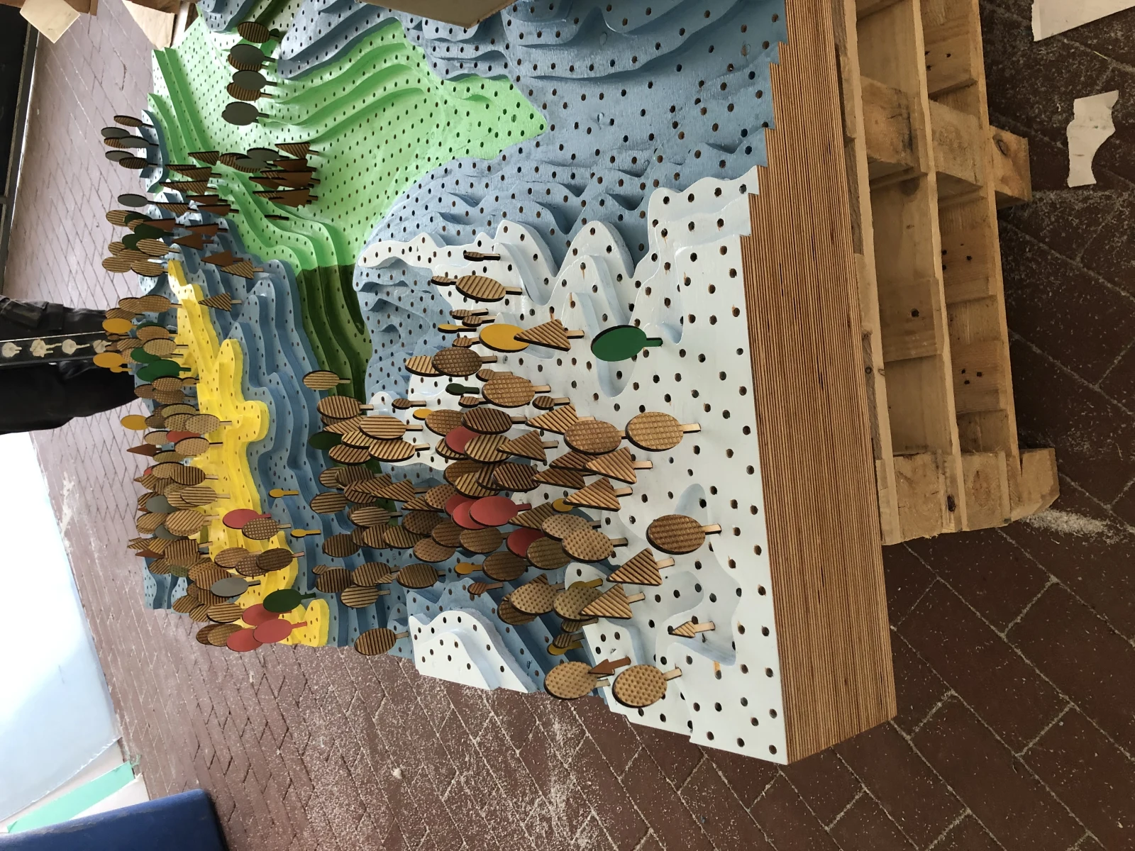 State Forests — model warstwowy lasu, edukacyjna installation wood-plexi