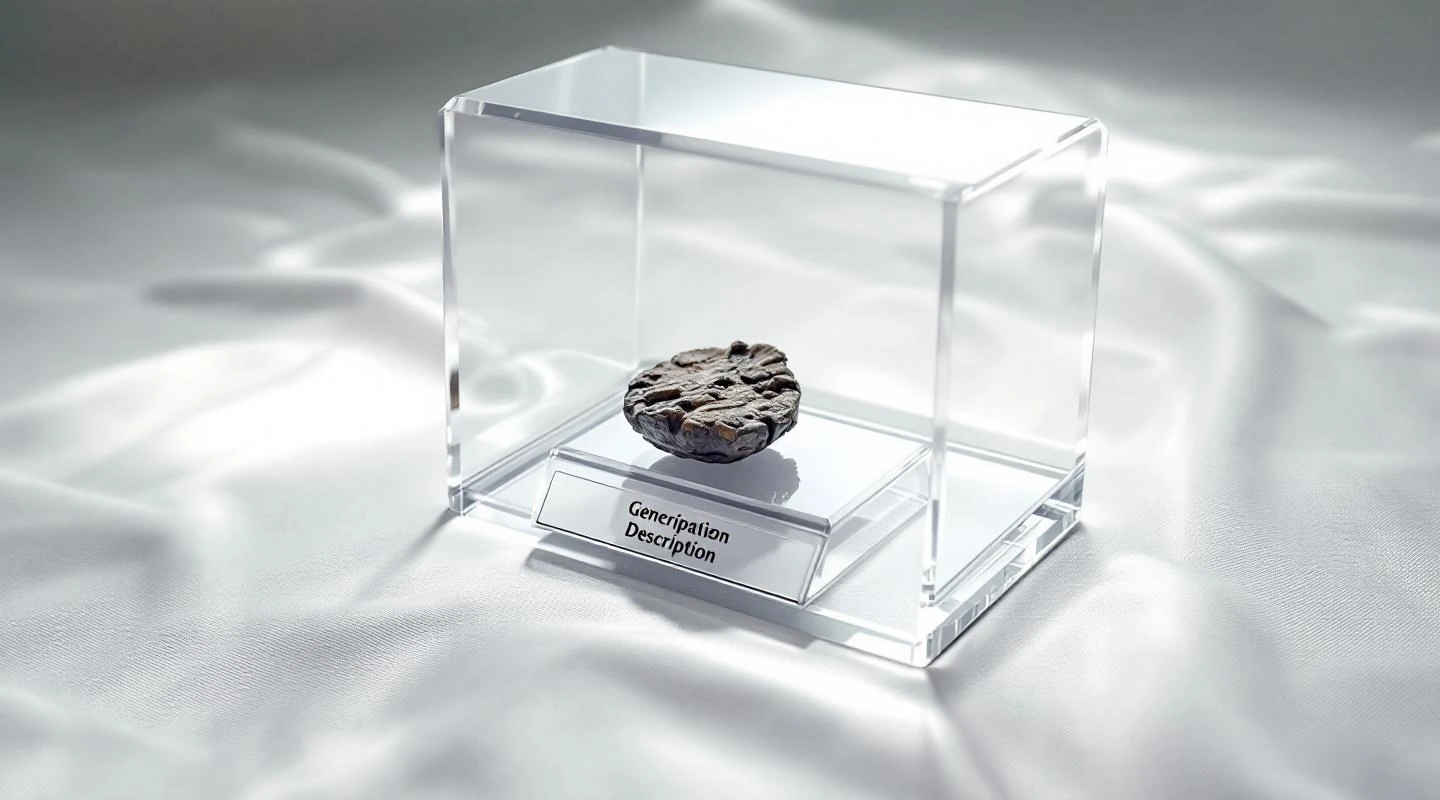 Podstawki for artefakty from opisem for the industry Muzeum / kultura — solution from acrylic