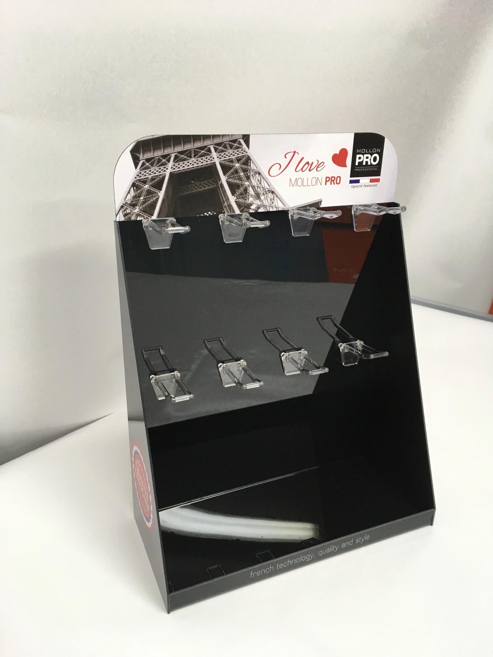 Plvi Mallo Pro — Display/lightbox from acrylic from transparent klamrami for instalyearsionu, intended for wystawiania products, drewniany elem