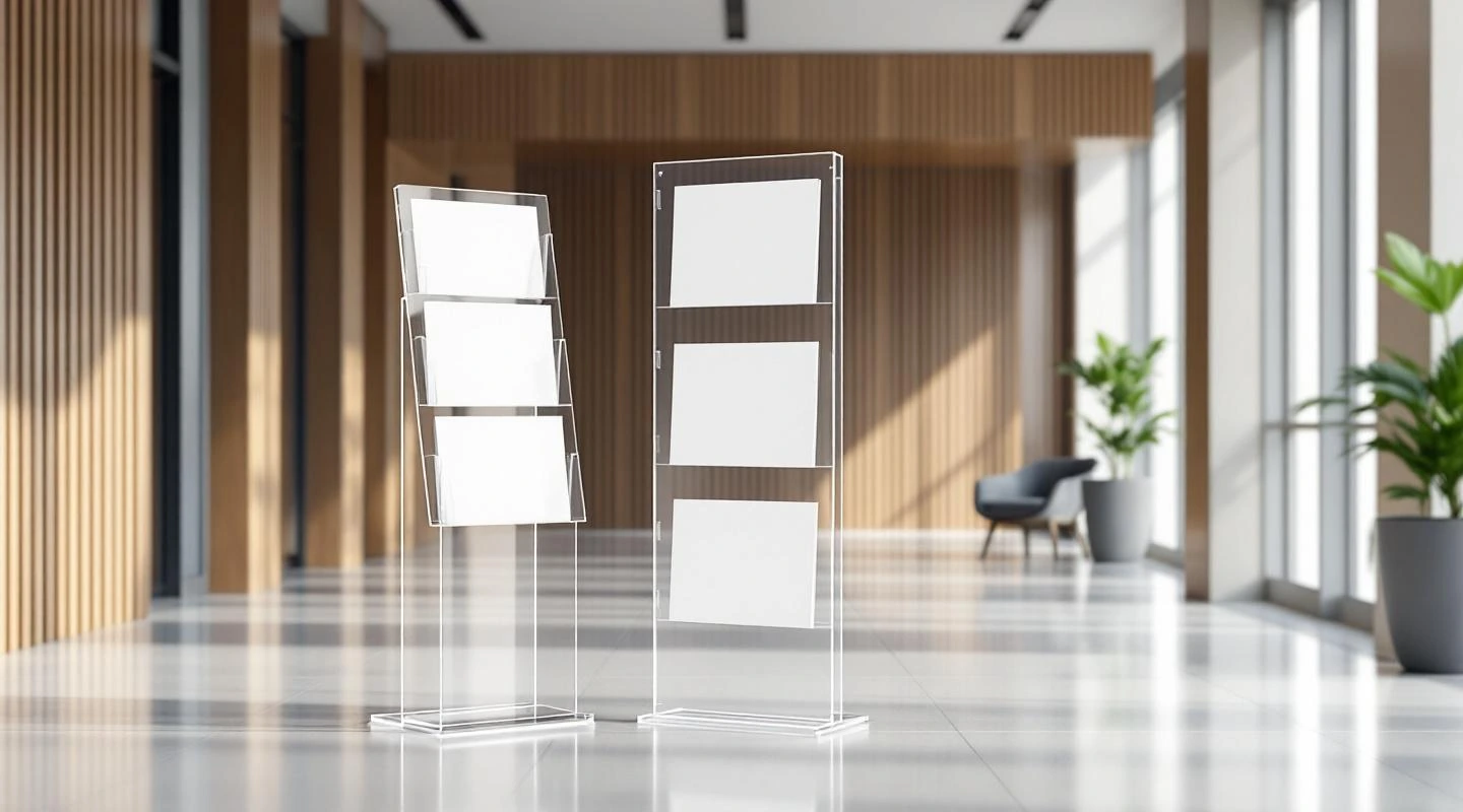 Stand for leaflets kursowe for the industry School / edukacja — solution from acrylic