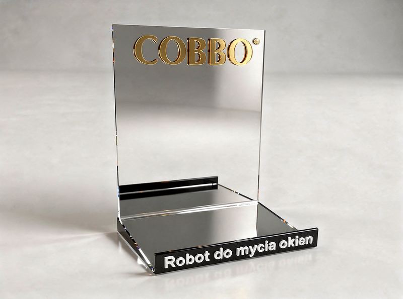 Ekspozytor ladowy z plexi lustrzanej dla marki Cobbo kosmetyki