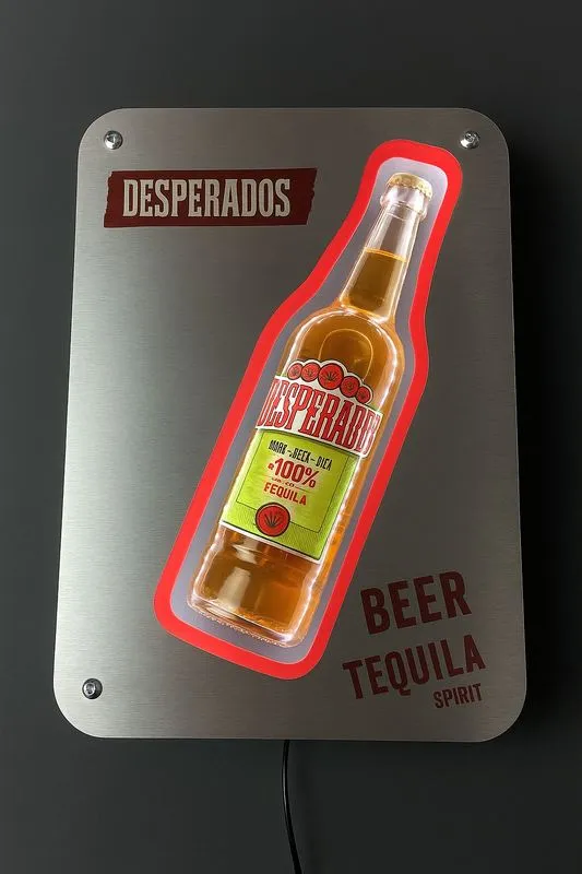 backlit beer display