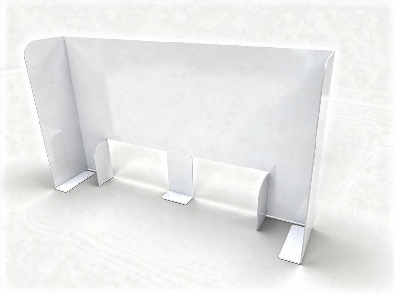 Osłona kasowa z HIPS białej blat i płyta ochronna na wymiar