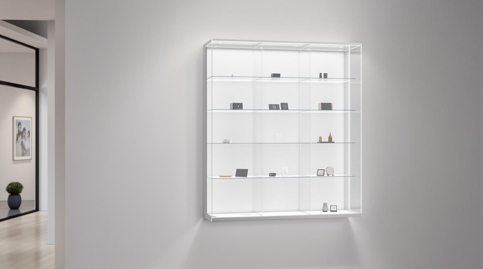 Retail display vitrines for stores