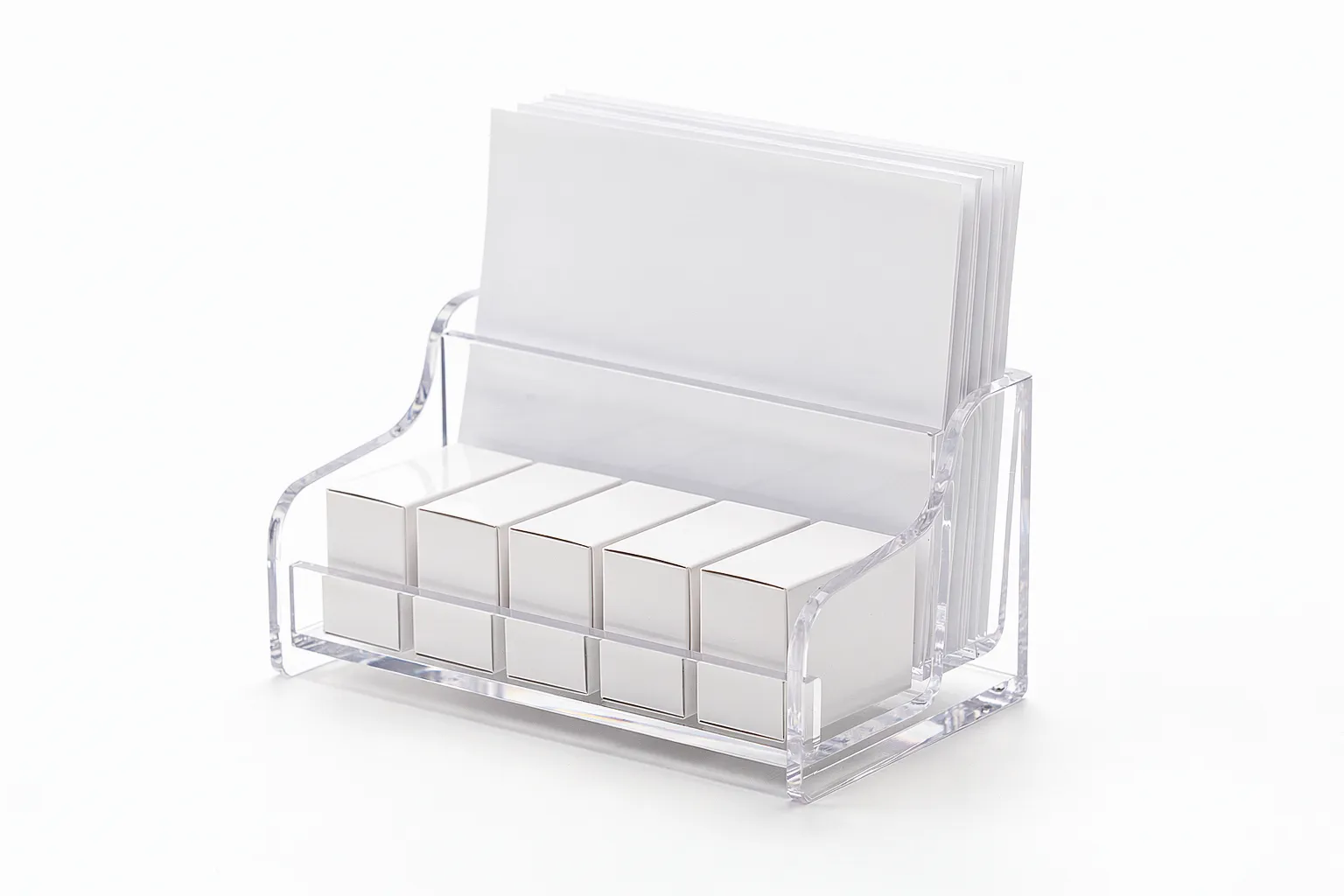 Kombi-Display aus Acryl für Produkt und Prospekt