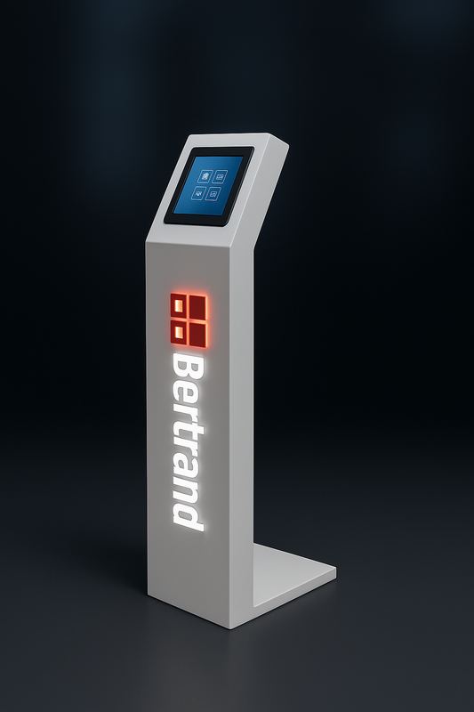 Kiosk na tablet z plexi prototyp stanowiska informacyjnego