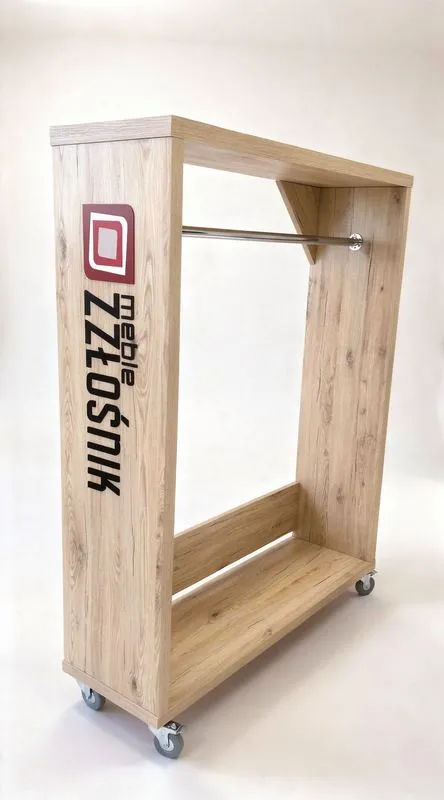regal mobilny drewno zzlosnik